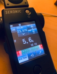 Sekonic Meter Showing Dynamic Range