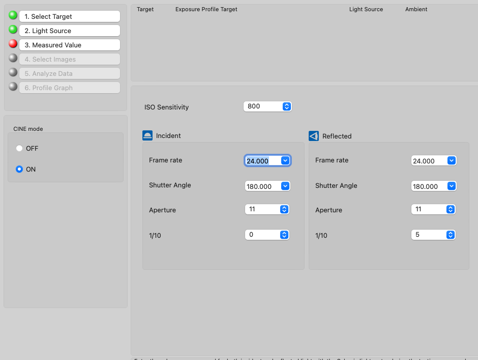 Entering Data into Sekonic DTS Software